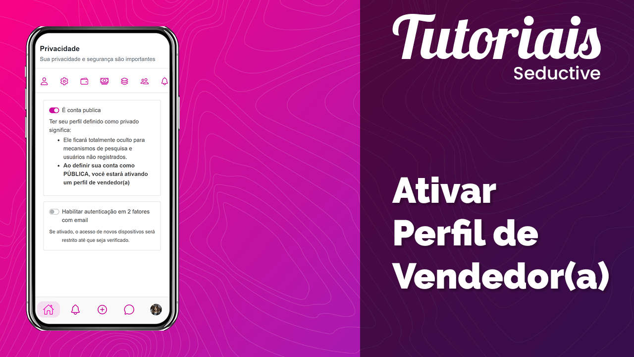 Ativar perfil de vendedor(a)